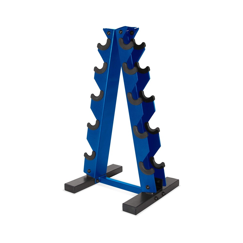 A-Frame Dumbbell Hand Weight Vertical Storage Rack - Blue