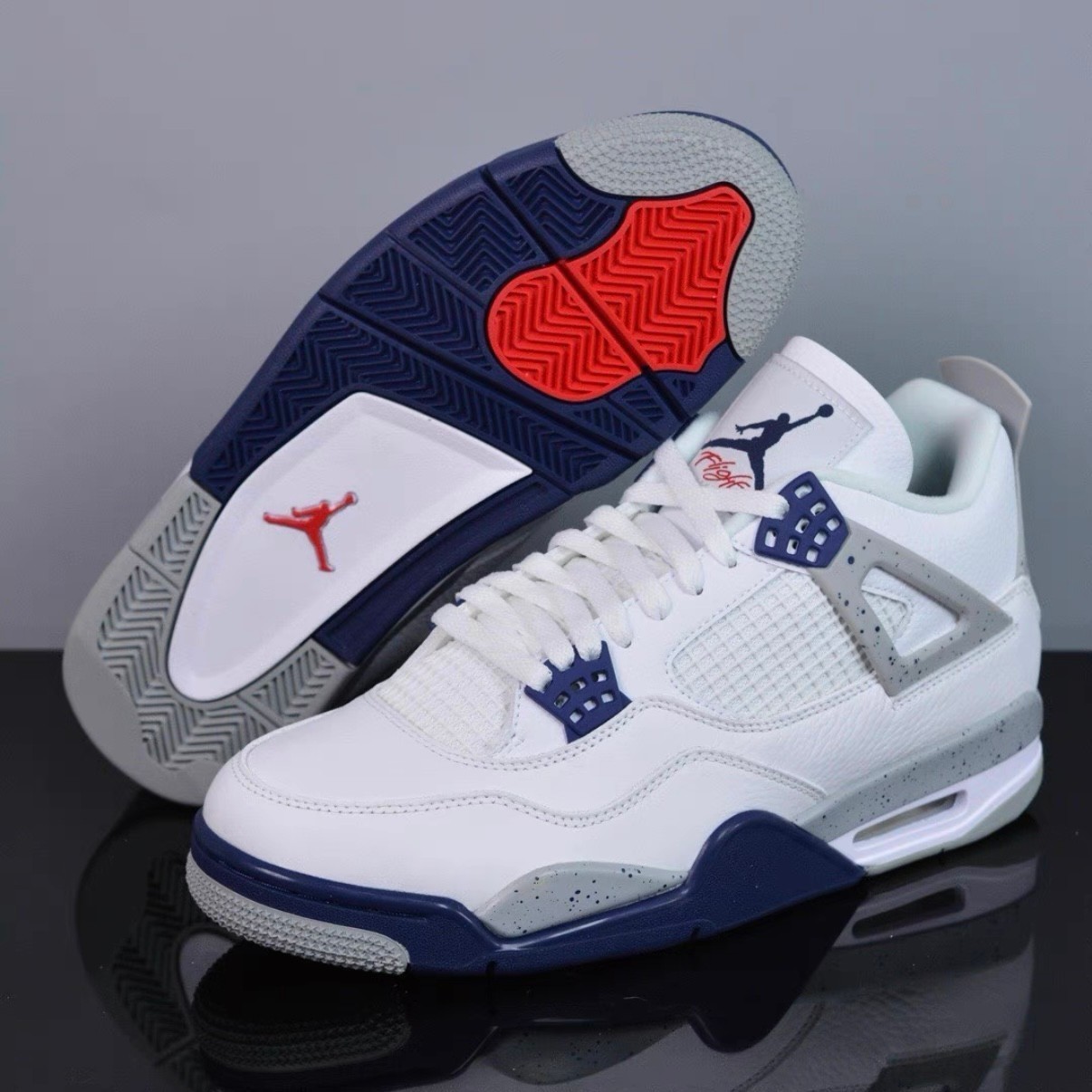 Men's Jordan  Air Jordan 4 "Midnight Navy" Retro Mid Top Basketball Shoes