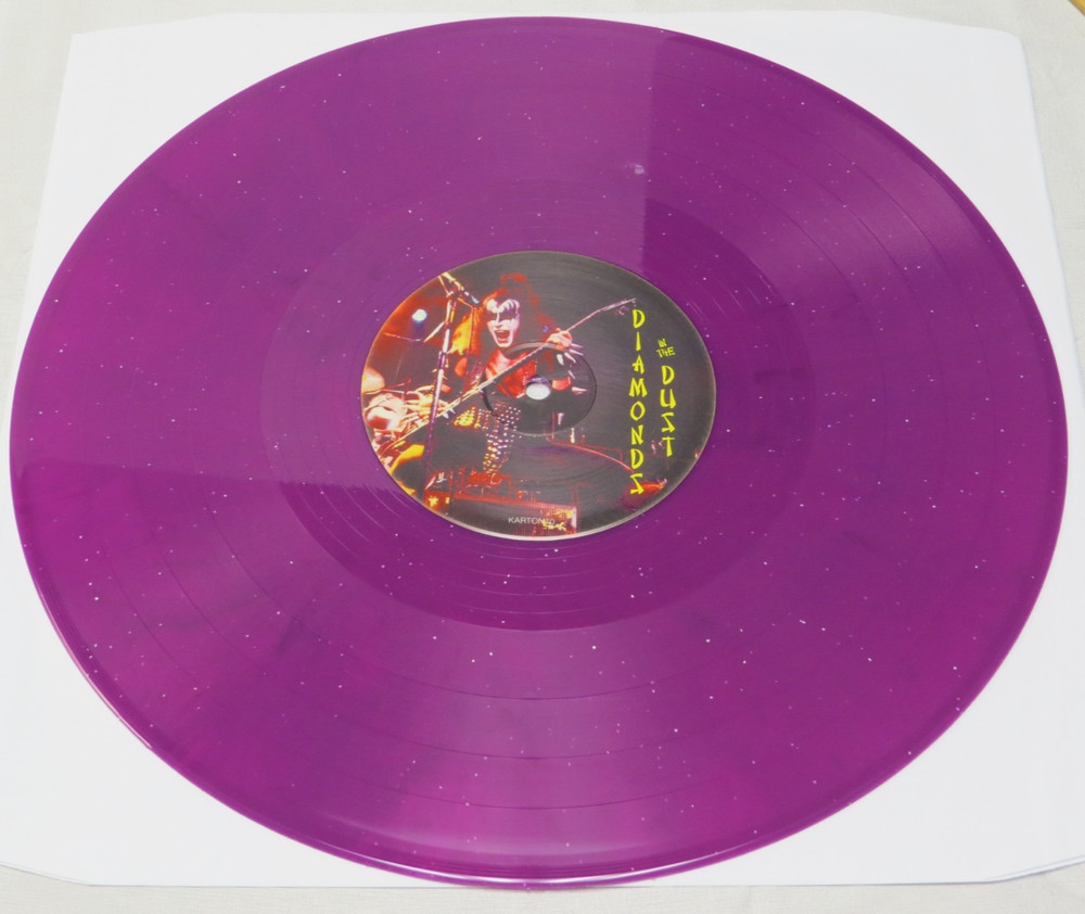KISS DIAMONDS IN THE DUST PURPLE SPARKLE VINYL RECORD
