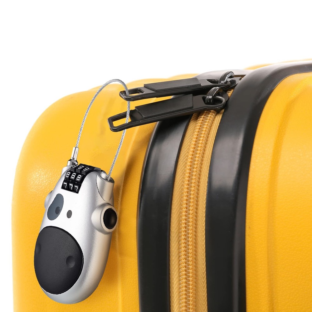 2 Pcs Cable Lock Combination Snowboard Locks 27 Inch Retractable Adjustable Cabl