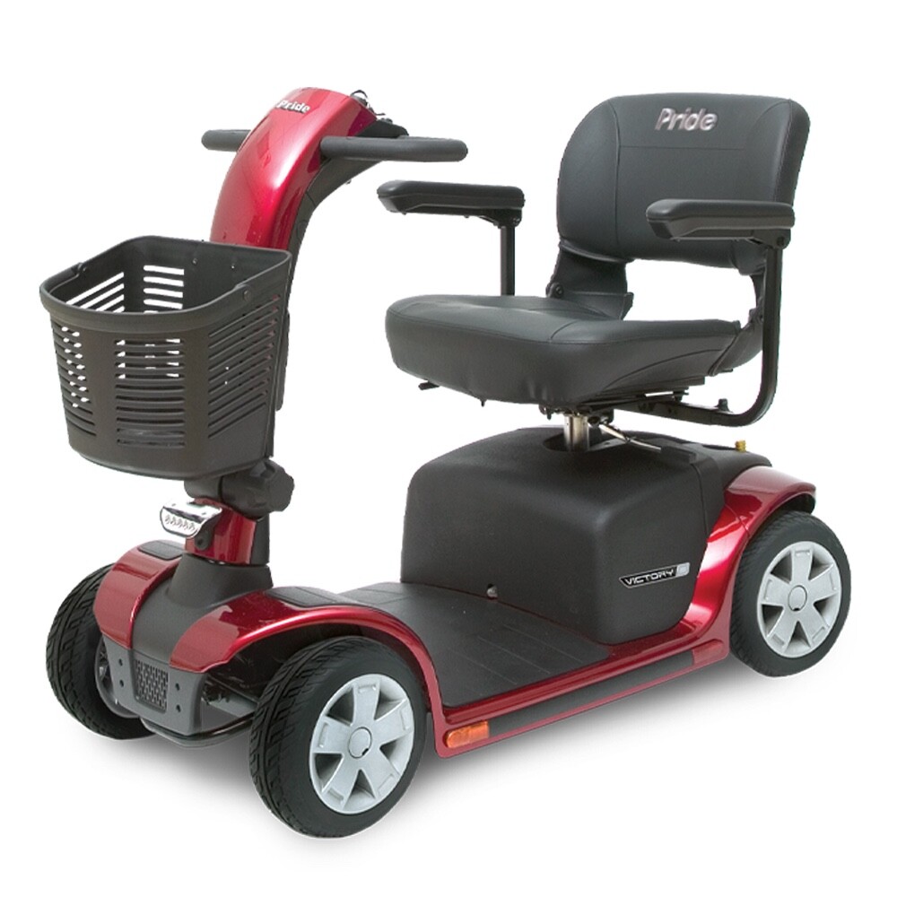 Pride Mobility Victory 9 4-Wheel Scooter, Candy Apple Red