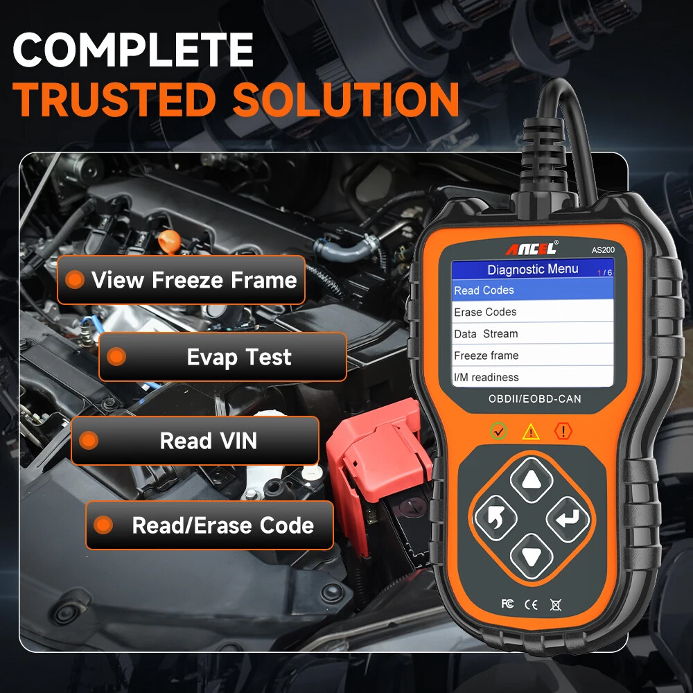 ANCEL AS200 Car Fault Code Reader OBD2 Scanner Check Engine Diagnostic Tool DTC