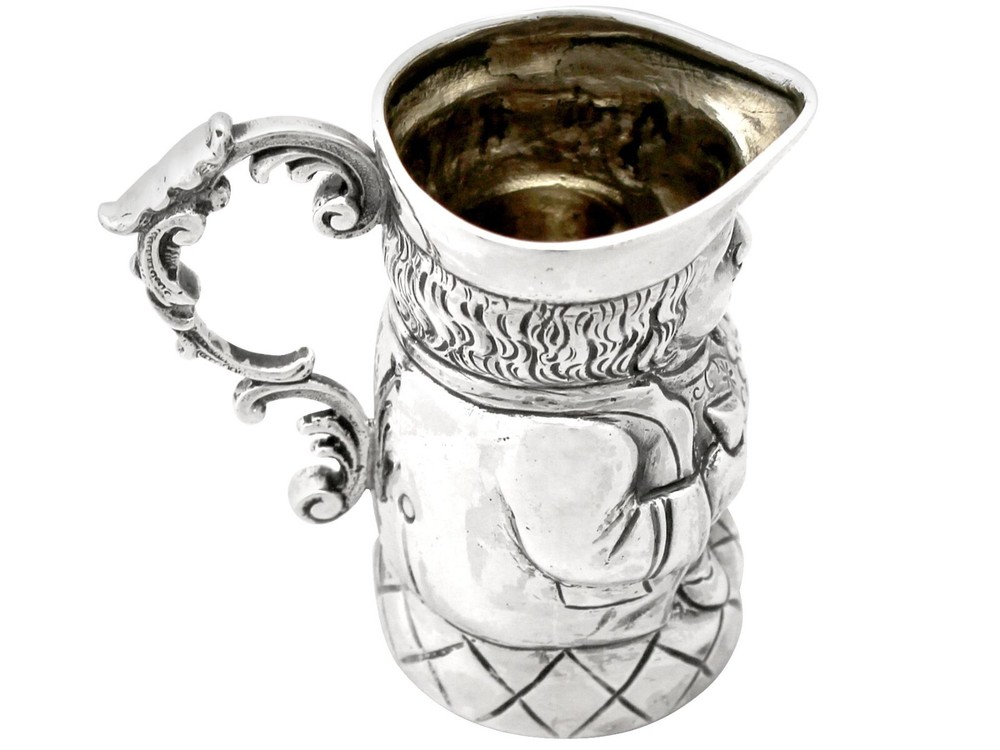 Antique German Sterling Silver Toby Jug, 1904