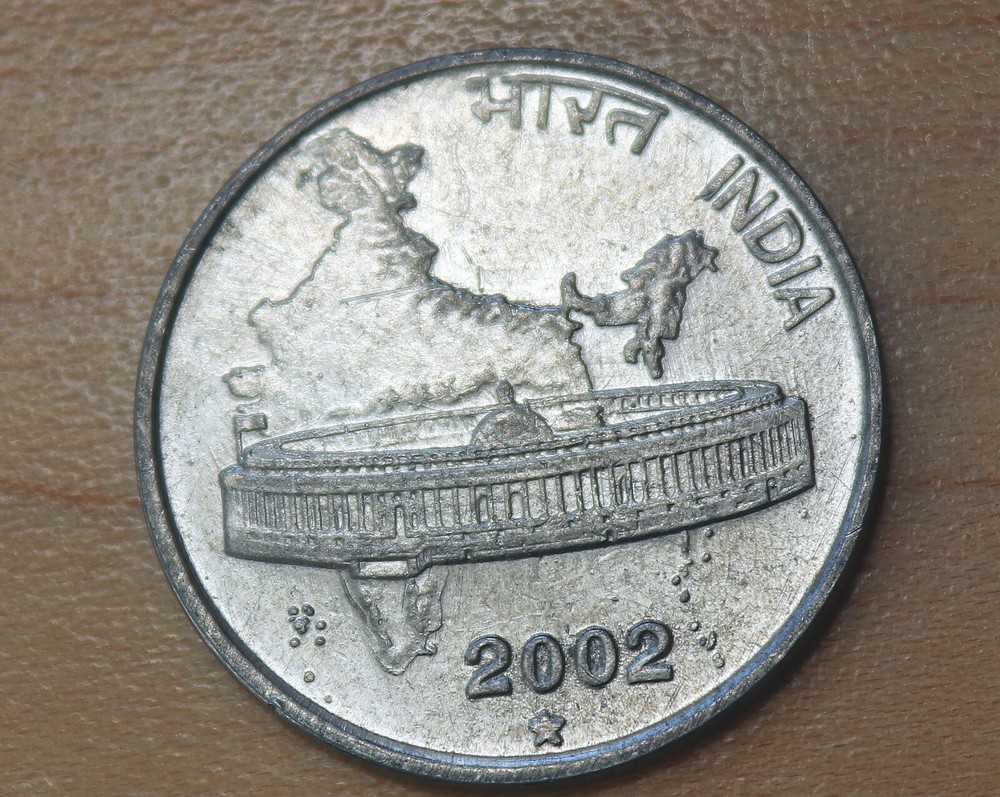 2002 India 50 Paise Hyderabad Mint