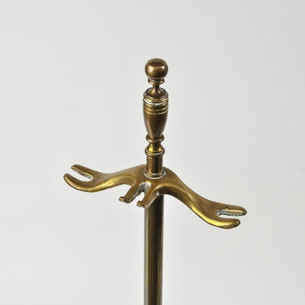 Vintage Solid Brass Fireplace Tool Set Small Four Piece Hearth Set