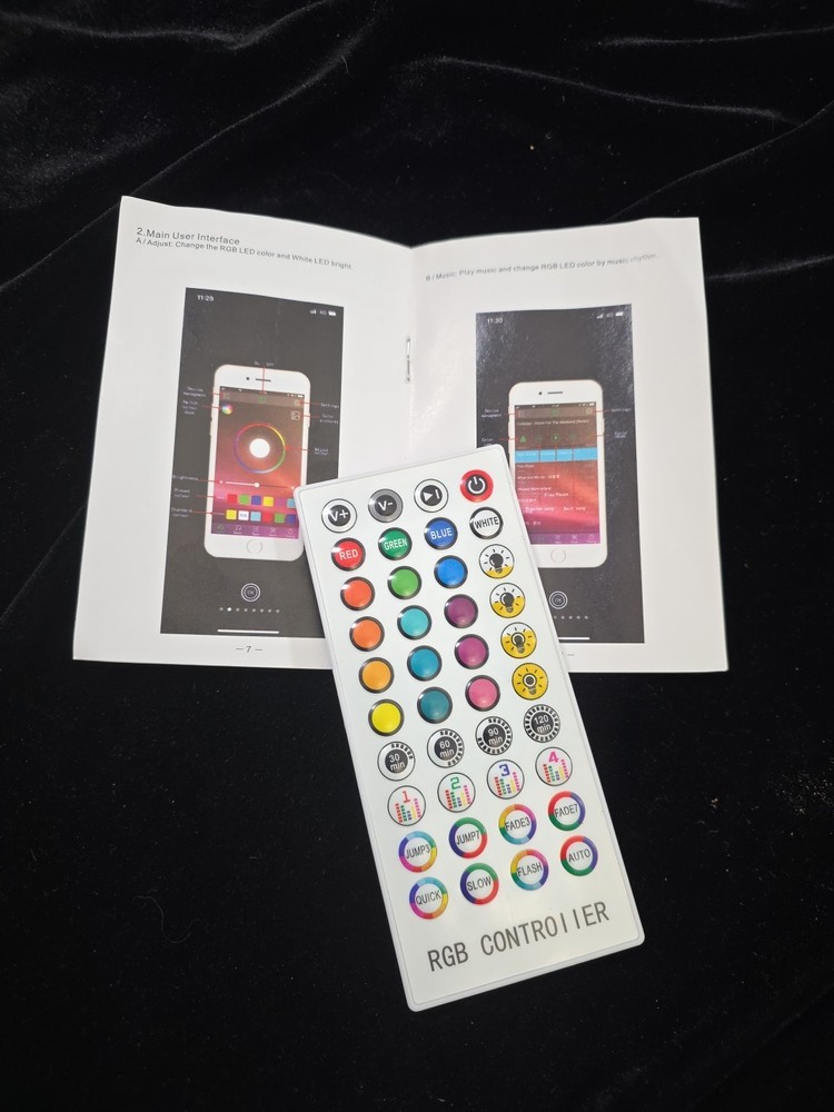 Remote Control for Generic Music/ Light Sync LED Light Strip With Instructions.