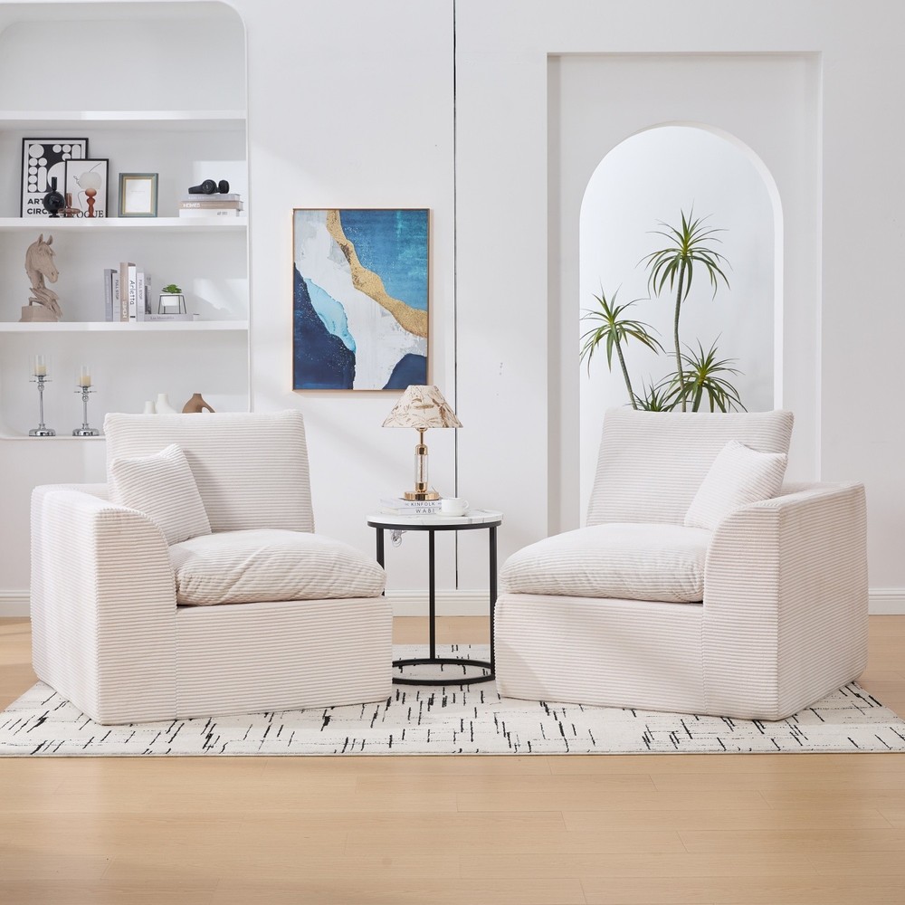 Convertible Modular Sectional Sofa Loveseat Couch w/ 2 Pillows for Small Space