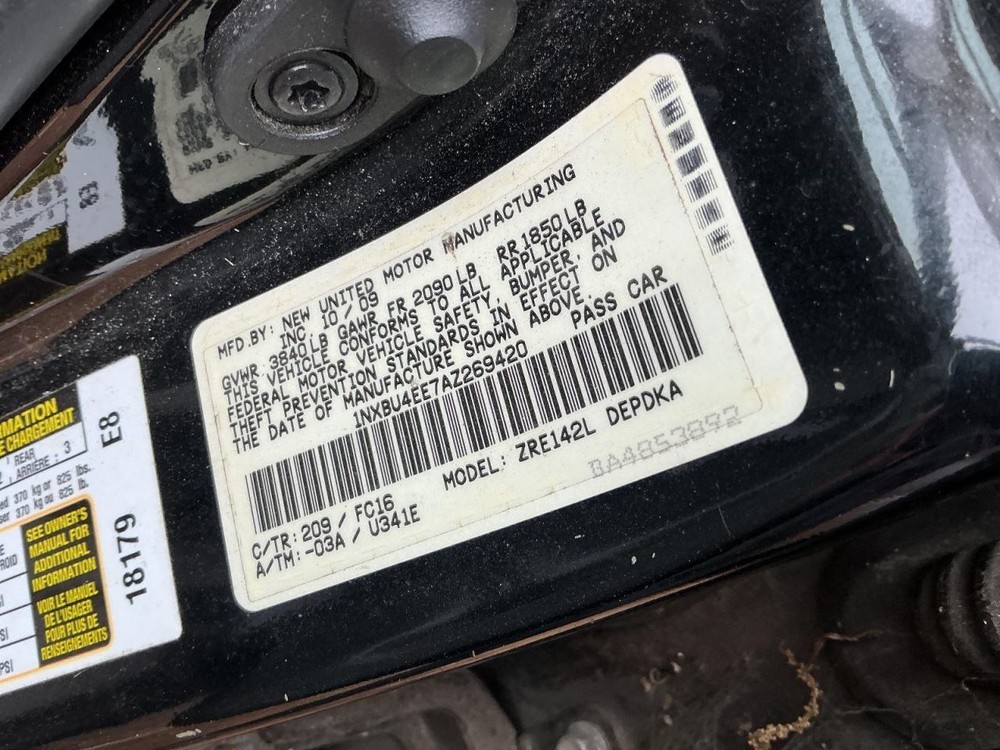 COROLLA 2010 Glove Box 4909045