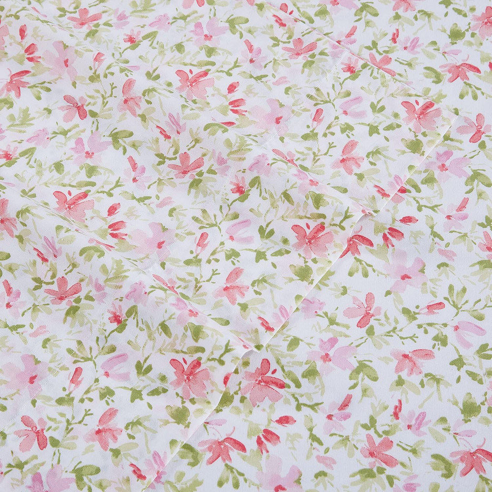 - Queen Bed Sheets, Cotton Percale Bedding Set, Lightweight & Breathable, Dorm E