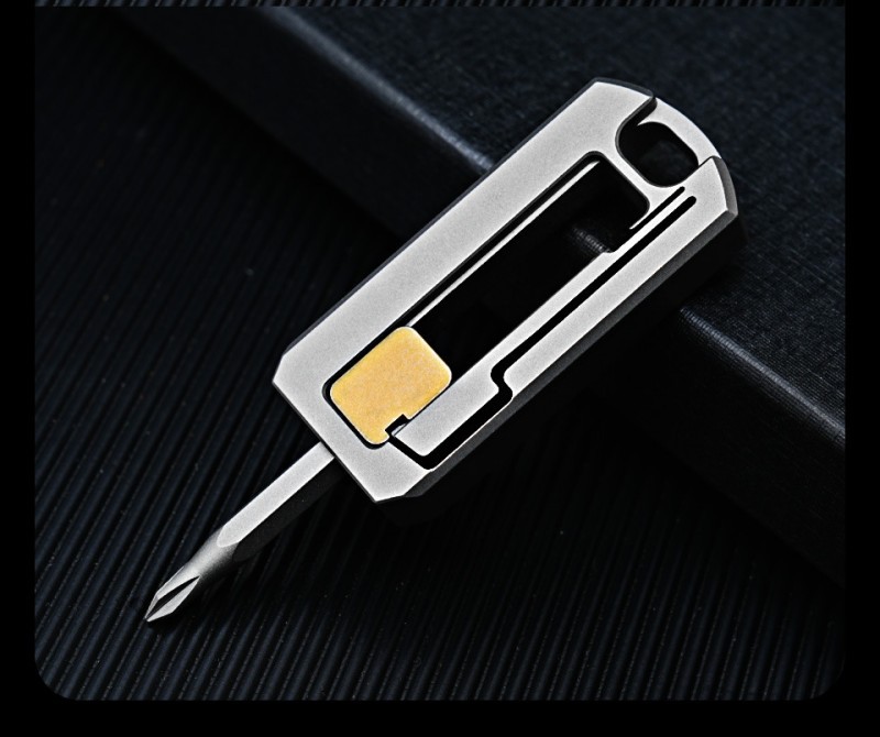 Titanium Screwdriver Portable Keychain Phillips Flathead Screwdriver EDC Tool