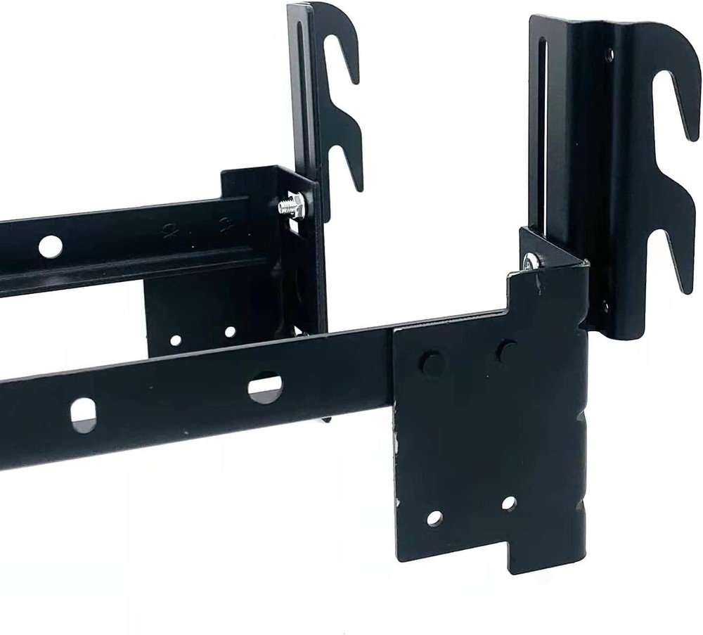 2Pcs #711 Bolt-On to Hook-On Bed Frame Conversion 2pcs 711 brackets, Black