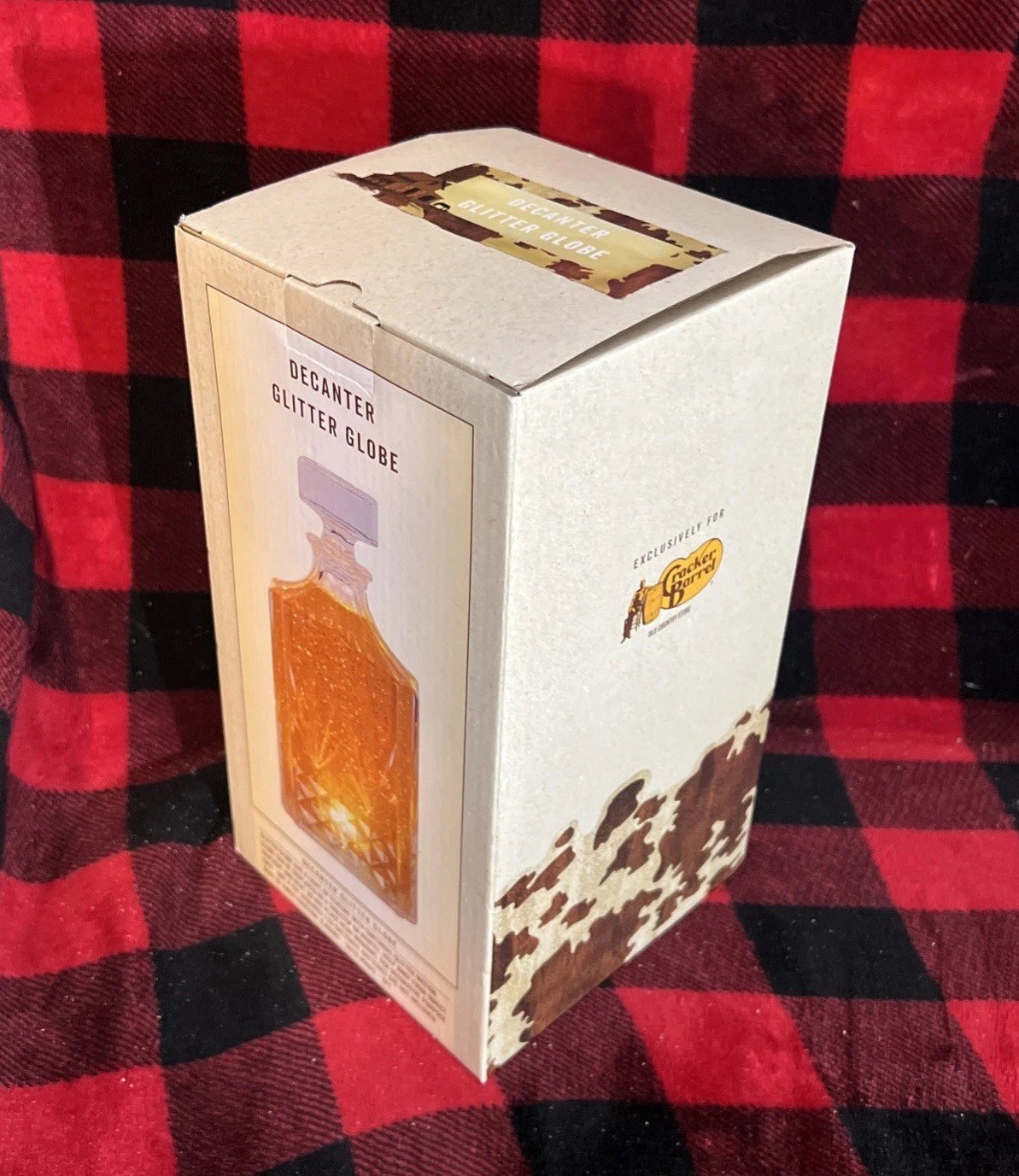 [NEW in BOX/Cracker Barrel Exclusive Bourbon Decanter Globe]