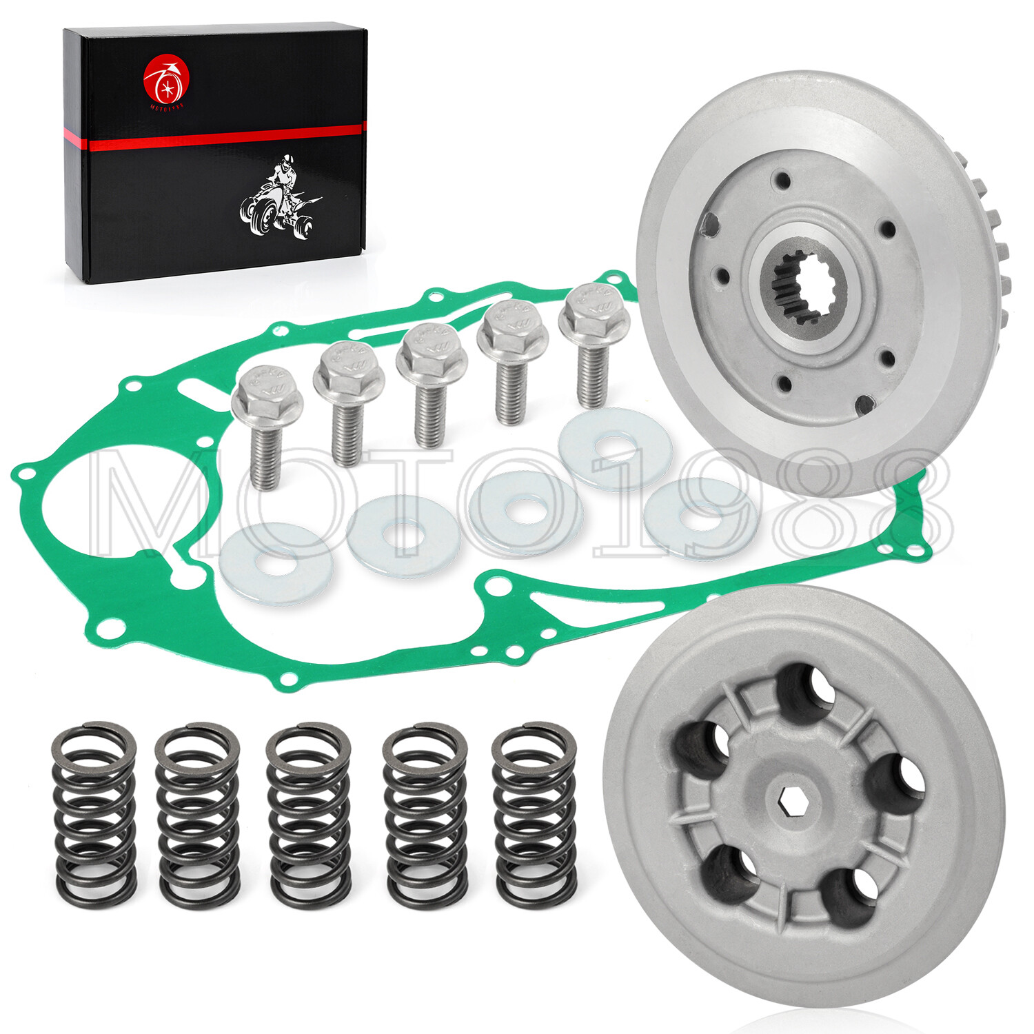Clutch Plate Kit Heavy Duty Springs & Gasket for Yamaha V Star 650 XVS650 98-11