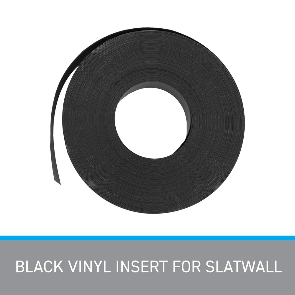 Vinyl Inserts Slatwall Panel Black Shelving Display 130 ft Roll Slide In