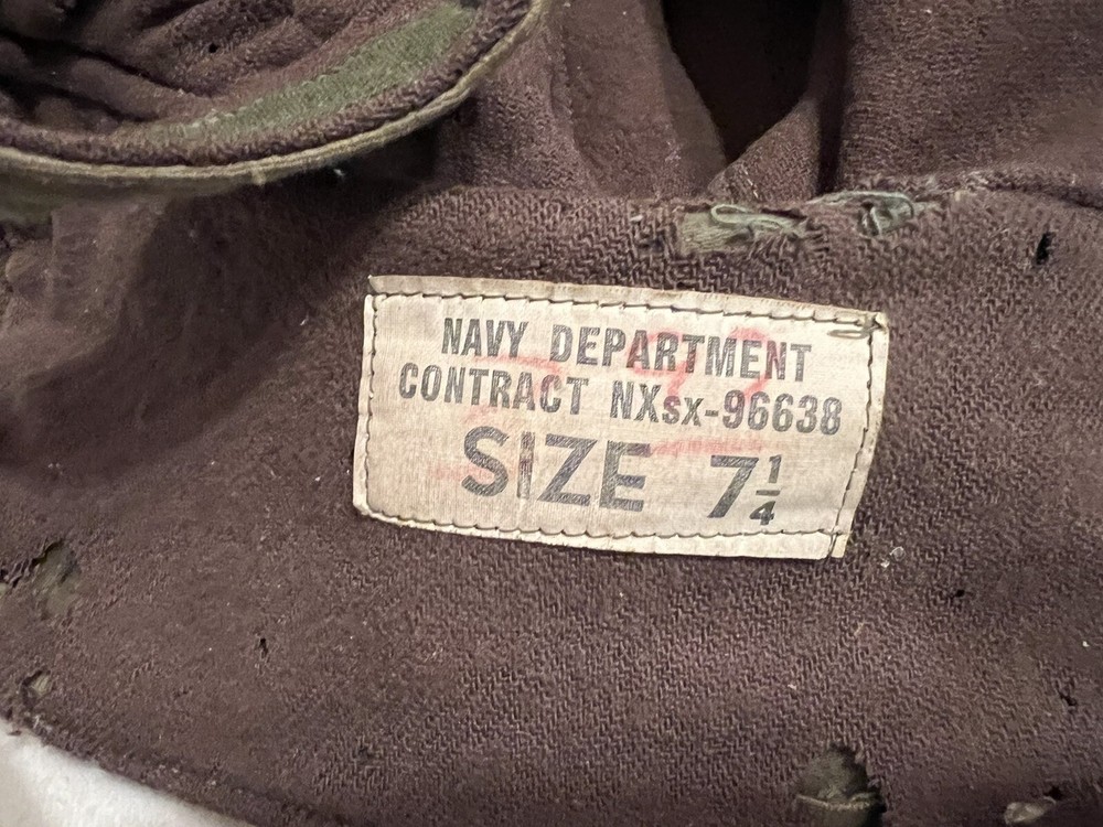 WWII US Navy Deck Hat Cap Size 7 1/4