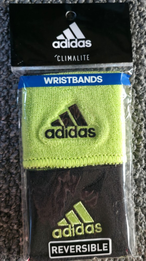 Adida Wristbands Reversible Black Green New