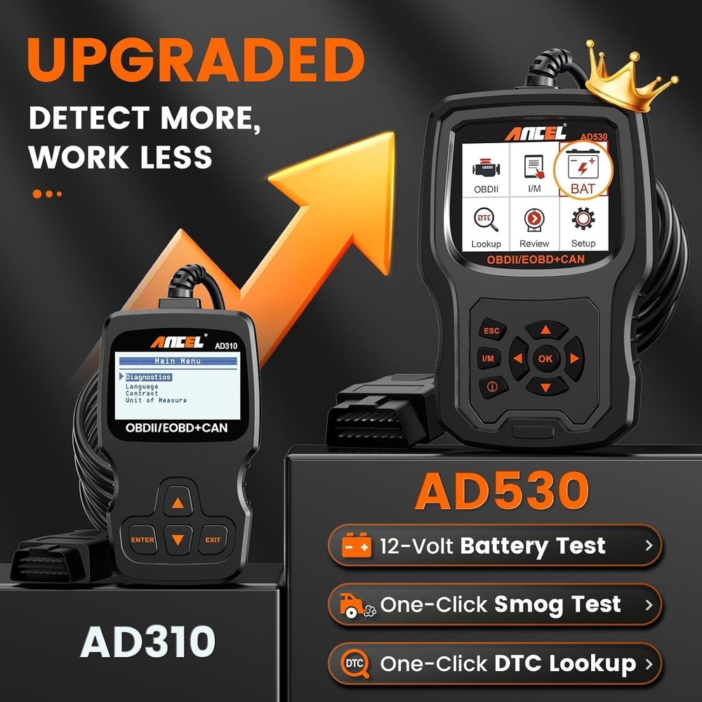 AD530 OBD2 Scanner Diagnostic Tool, Universal Check Engine Code Reader