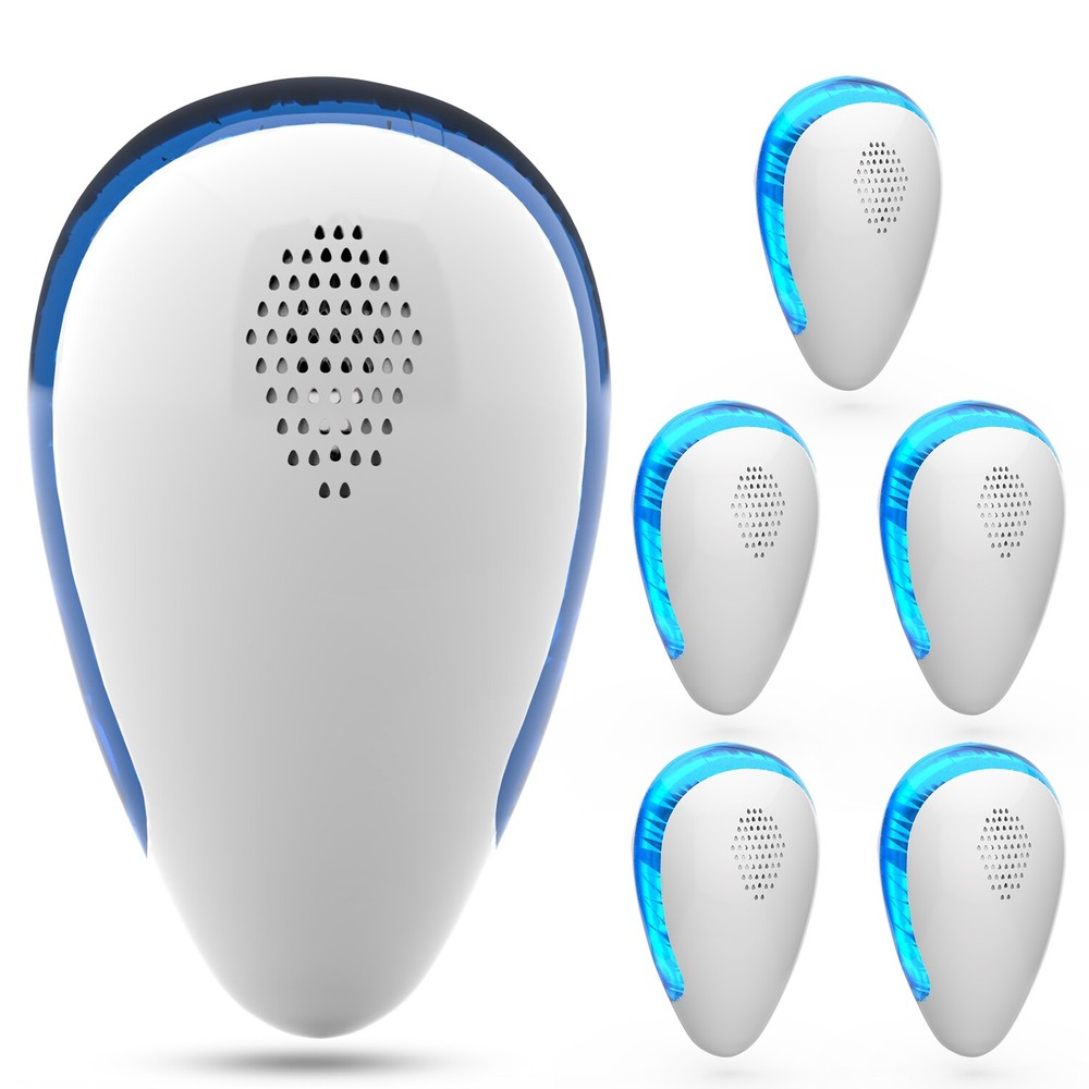 6 Pack Ultrasonic Bug Repeller Plug in Unit for Mosquitos Spiders Mice Control