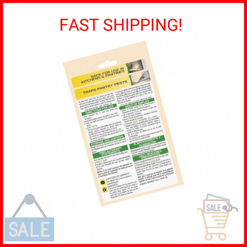 Black Flag Pantry Pest Glue Trap, 2 Count