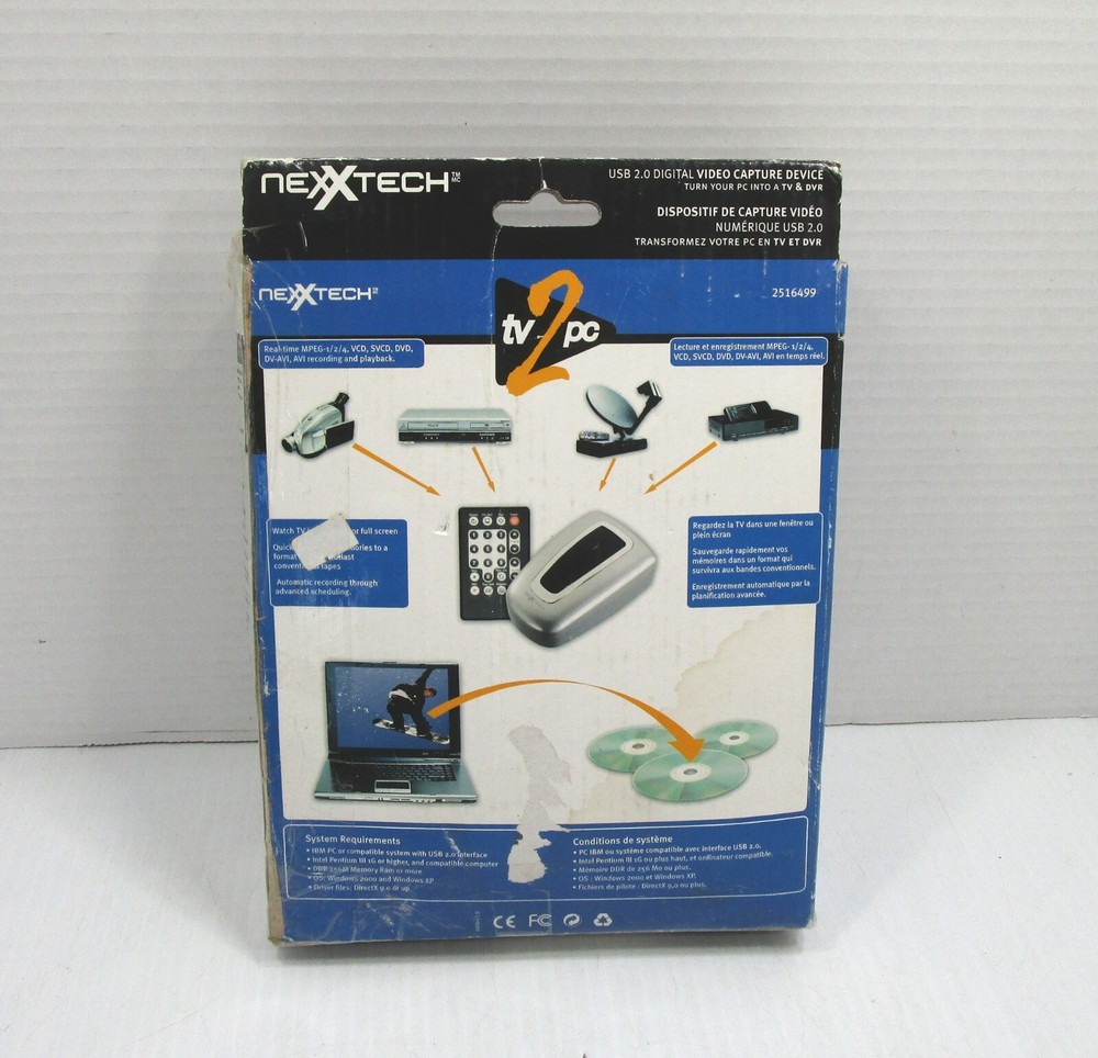NEXXTECH TV2PC 2516499 USB 2.0 Digital Video Capture Device