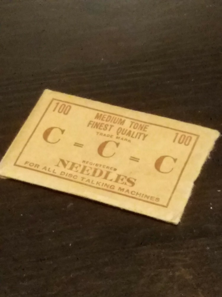 Gramophone phonograph needle packet, empty, CCC medium tone