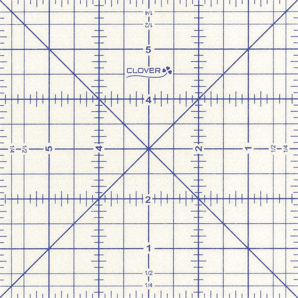 Clover Hot Hemmer Ruler 6"X6" - Square