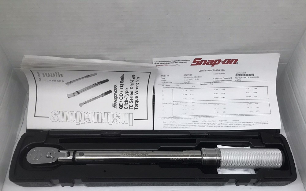 Snap-on Tools QD2FR75B 3/8” Drive Adjustable Click-Type Flex Torque Wrench