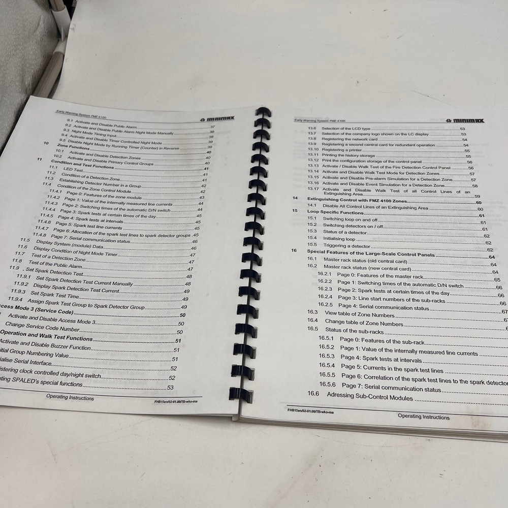 MANUAL FLAMEX 4100 FIRE DETECTION CONTROL PANEL * MANUAL ONLY *