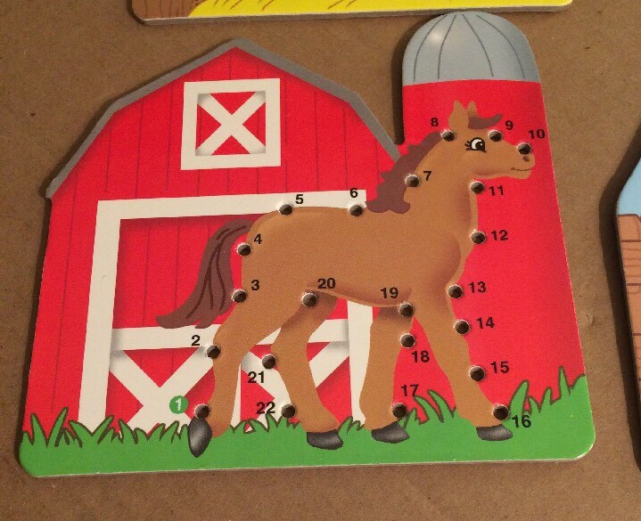 Lauri Dot 2 Dot Lacing Farm Animals