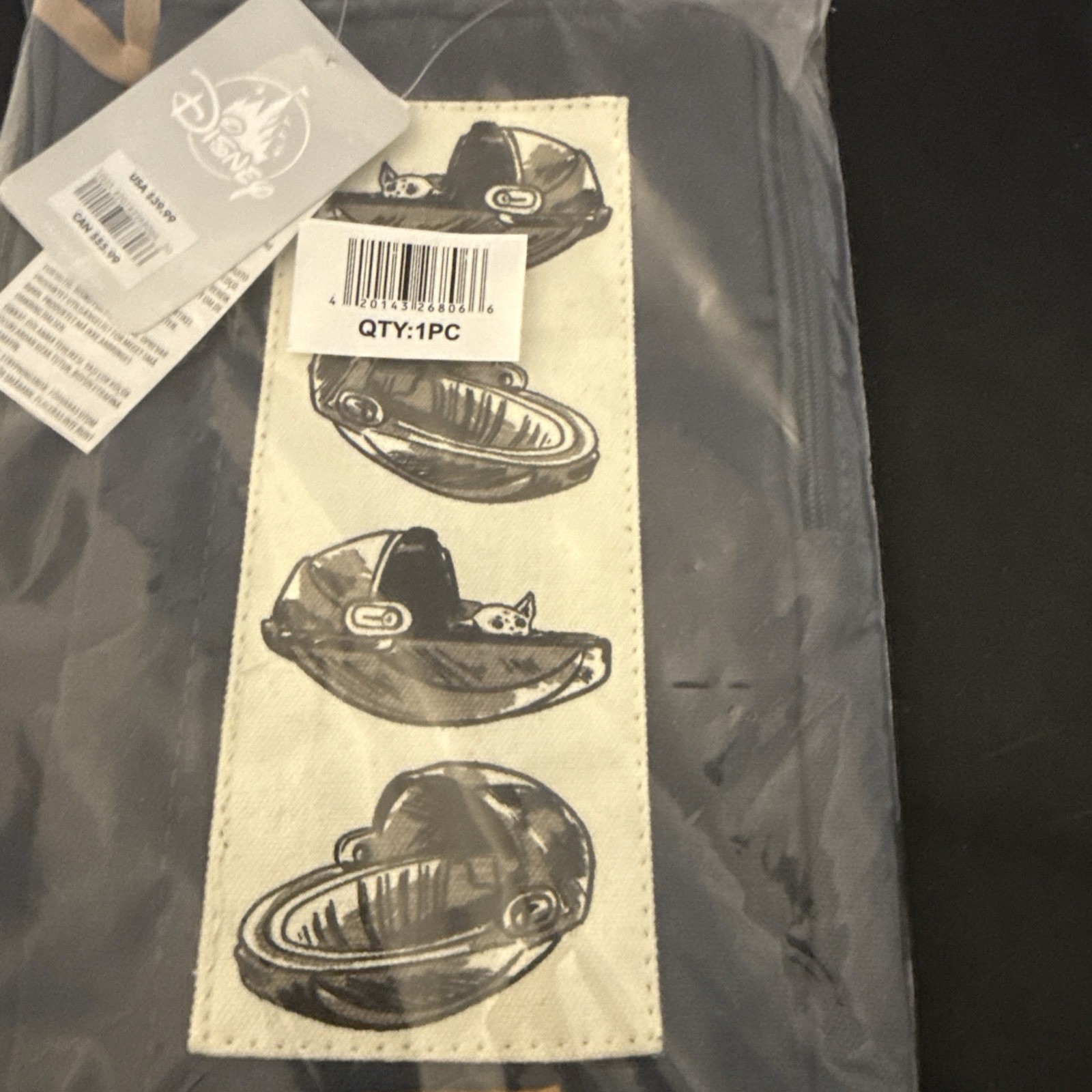 Disney Parks Star Wars The Mandalorian Baby Yoda Grogu Denim Sling Bag