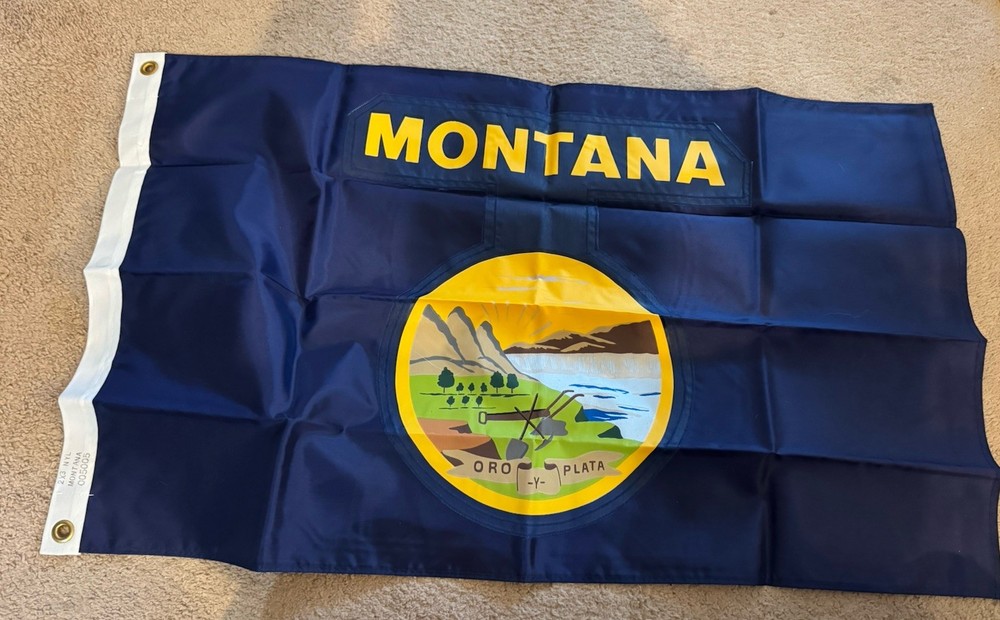 Nylon Montana State Flag New Condition 2ftx3ft