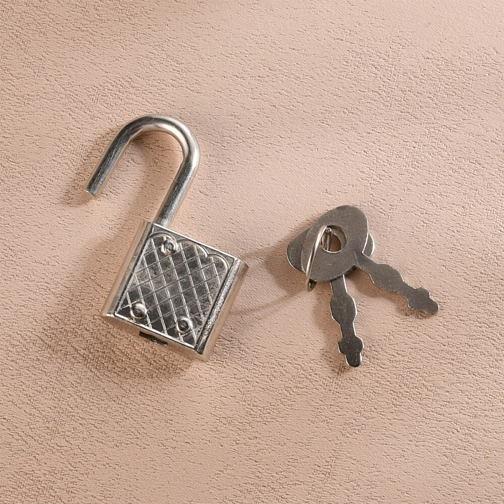 5Pcs Small Metal Padlocks Security Needs Metal Silver Mini Tiny Luggage Art Lock