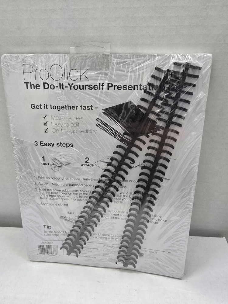 ProClick Modular Binding System Kit 2 Sets 8.5 x 11 Includes Covers Paper Spines