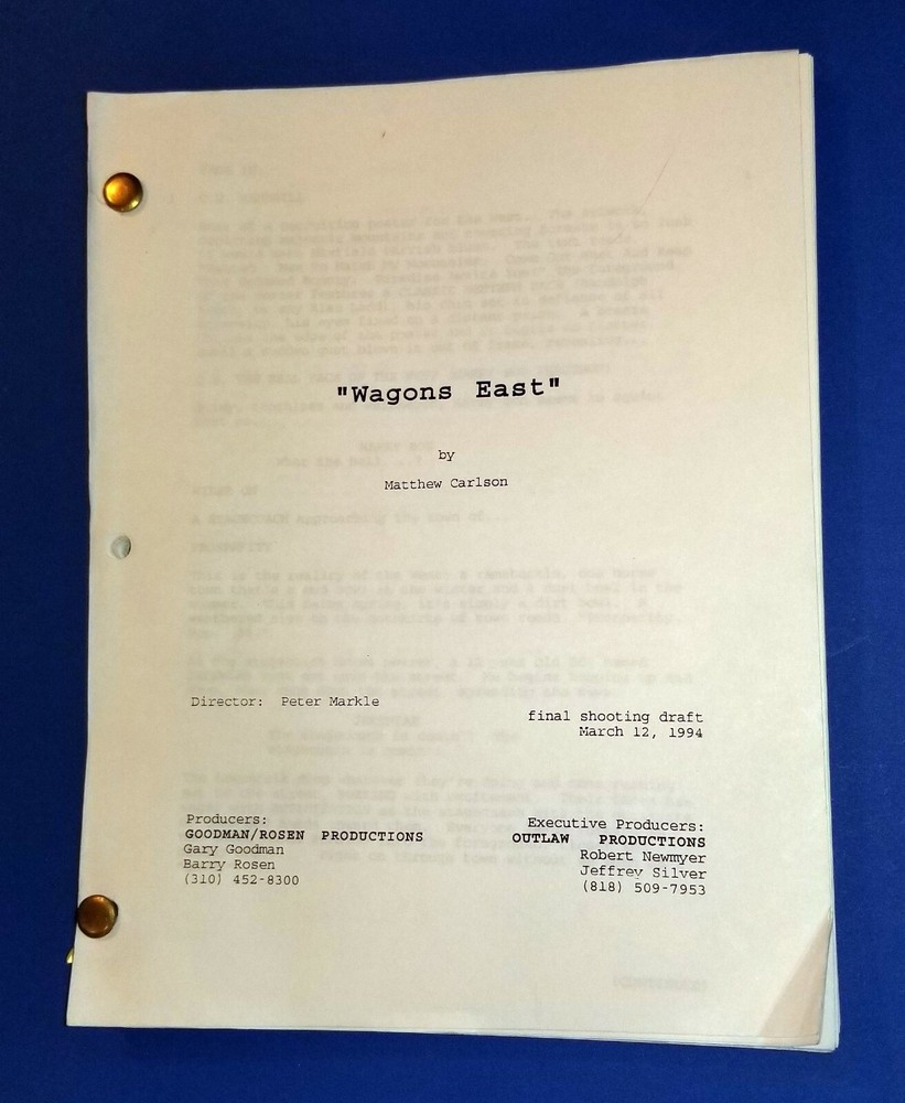 WAGONS EAST original script JOHN CANDY RICHARD LEWIS action comedy 1994