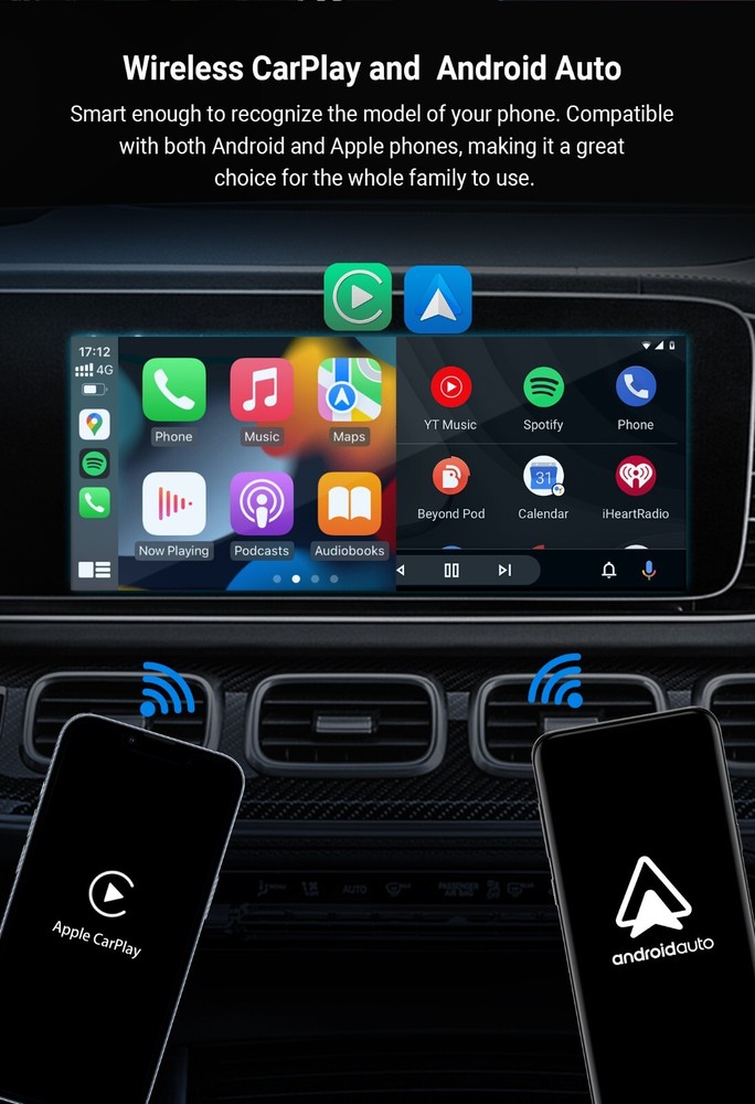 2 in 1 Play2Video AI Box Wireless CarPlay/Android Auto Multimedia Adapter