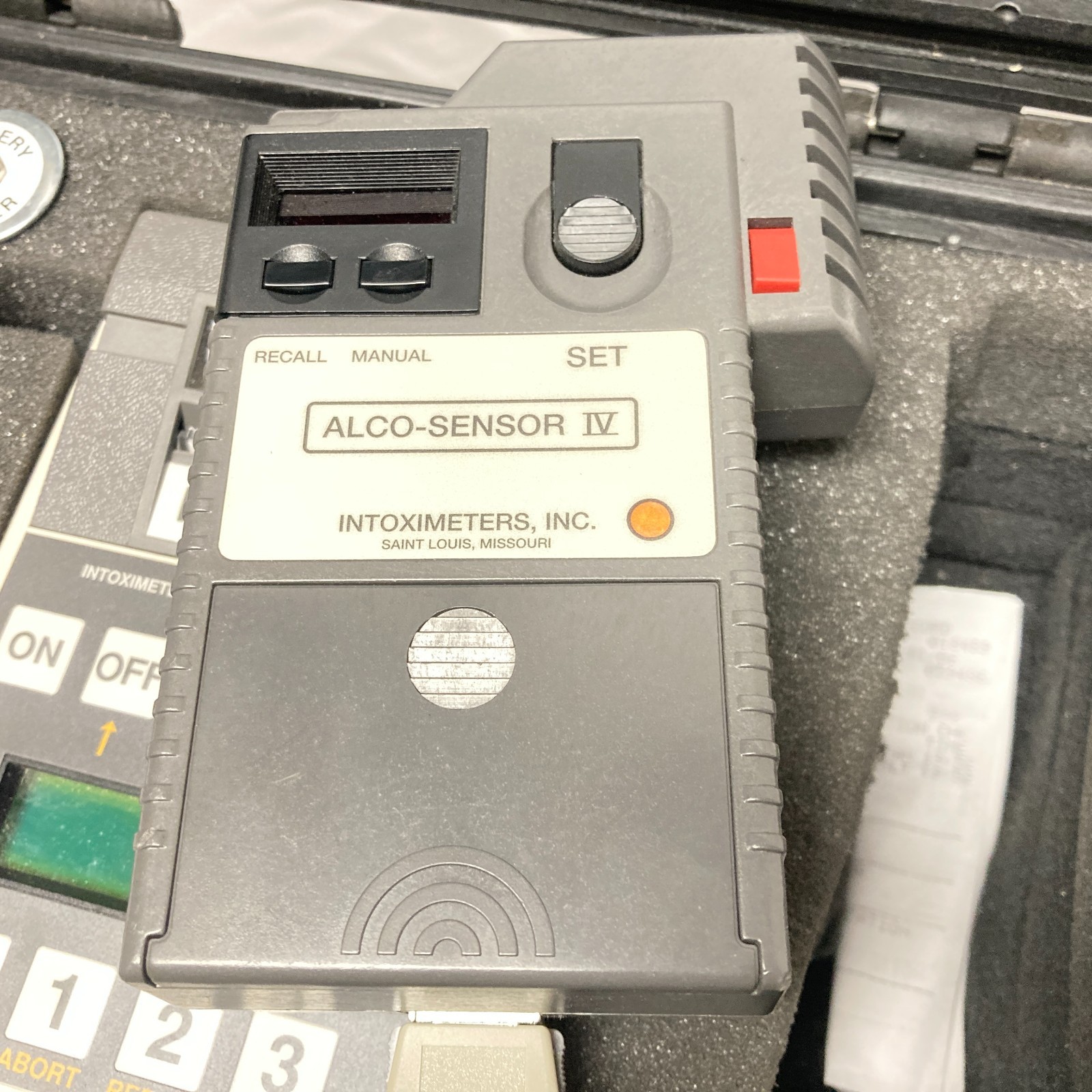 Intoximeter Alco Sensor RBT IV w/ Case + Accessories, NEEDS BATTERY + AC CHARGER