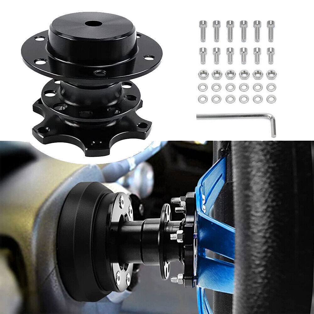 Universal Steering Wheel Quick Release Hub Racing Adapter Snap Off Boss Kit