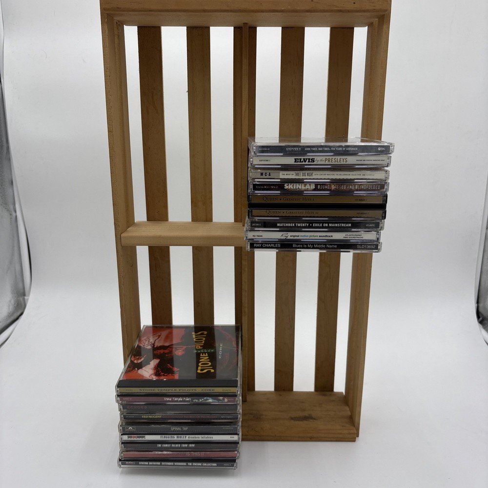 Aztec CD Crate - 80 CD Wooden Compact Disc Storage - NEW