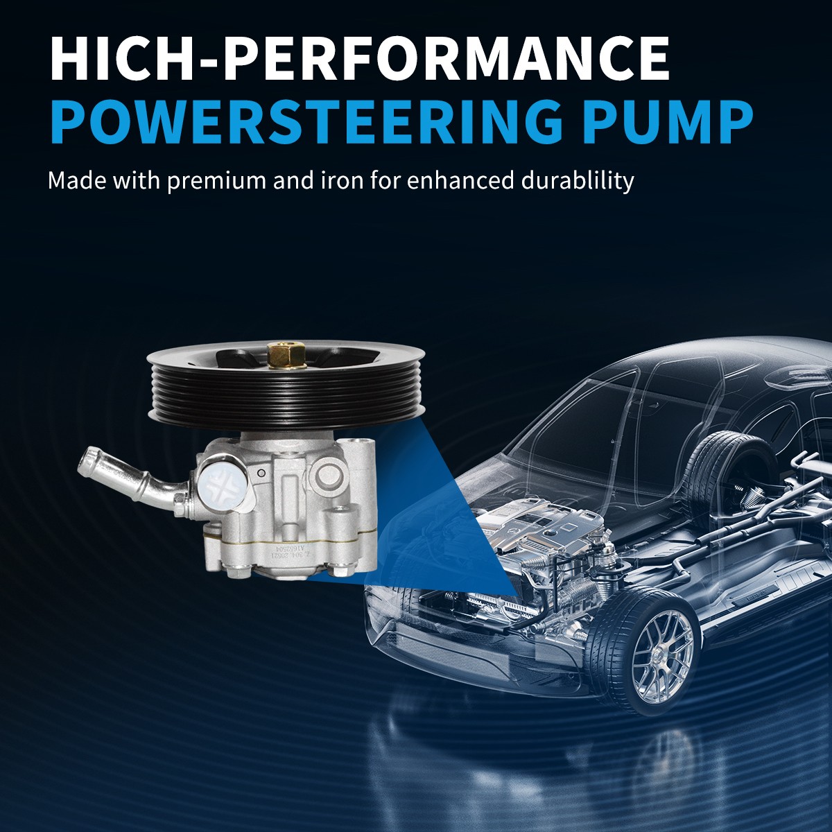 Power Steering Pump with Pulley for Nissan Pathfinder Armada Titan INFINITI QX56