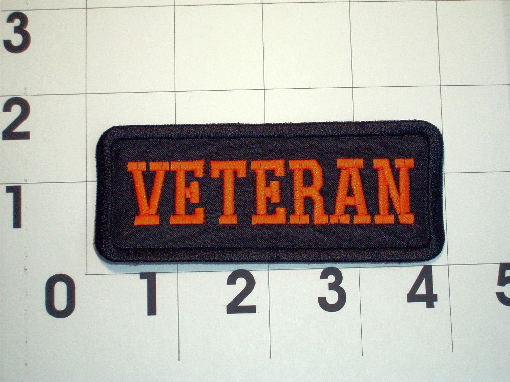 VETERAN  Biker Vest Motorcycle Patch