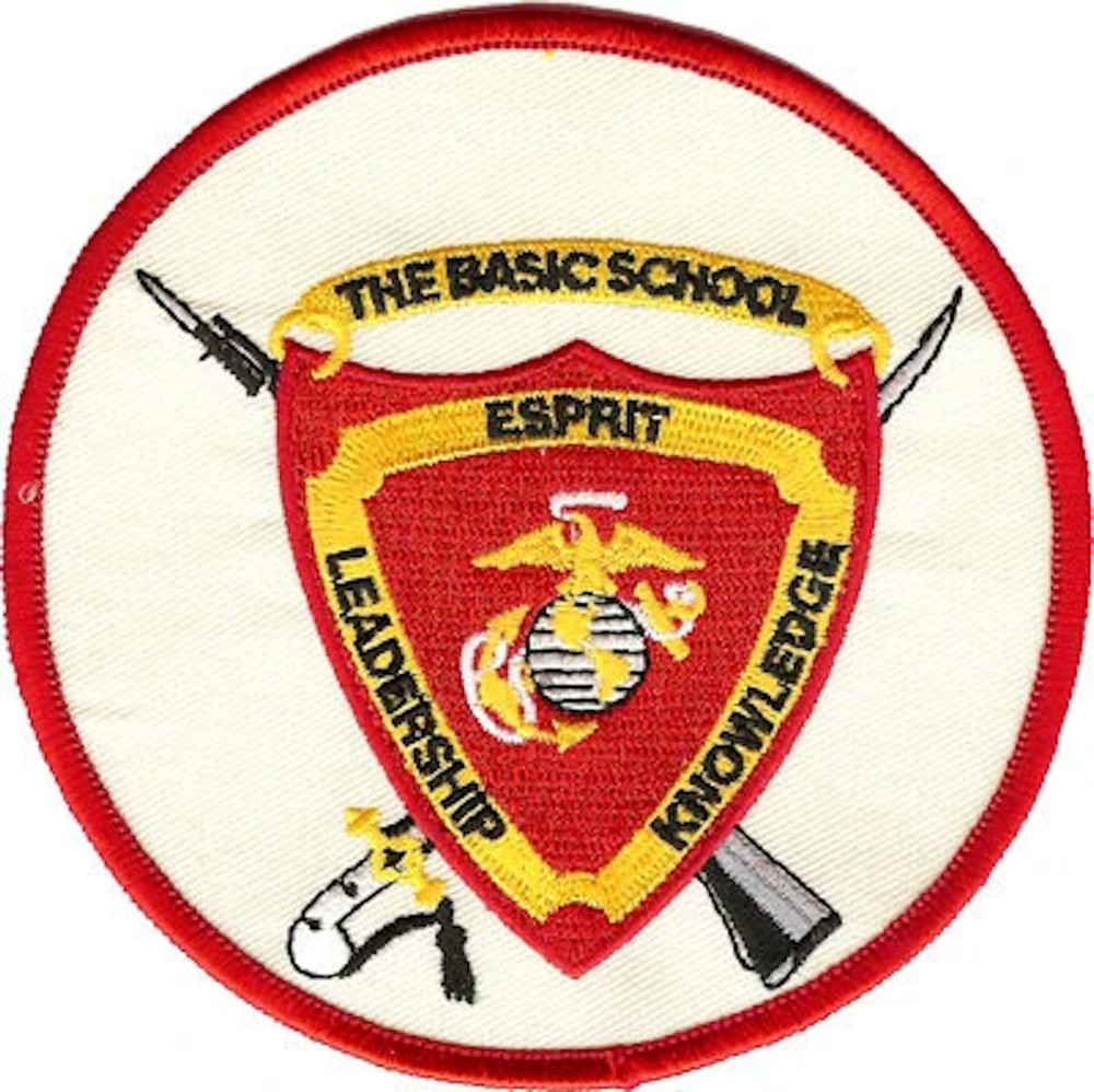 4" BASIC SCHOOL ESPRIT LEADERSHIP KNOWLEDGE MARINE CORPS USMC EMBROIDERED PATCH