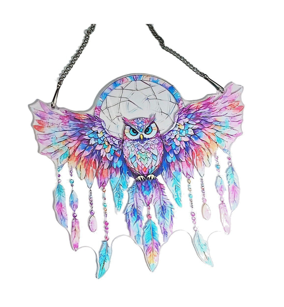 Colorful Owl Sun Catcher