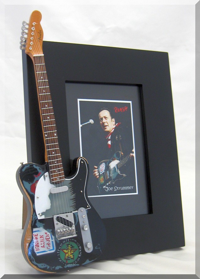 JOE STRUMMER Miniature Guitar Frame The CLASH
