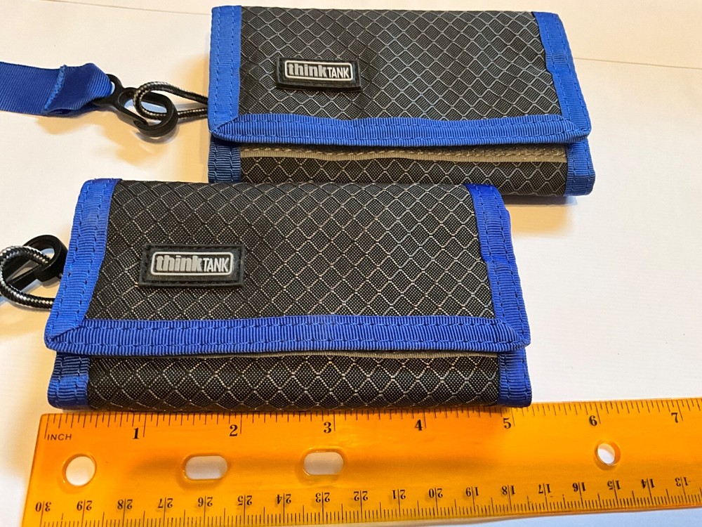2pcs used small multi purpose memory storage zipper purse for SD,Pro DUo,CF
