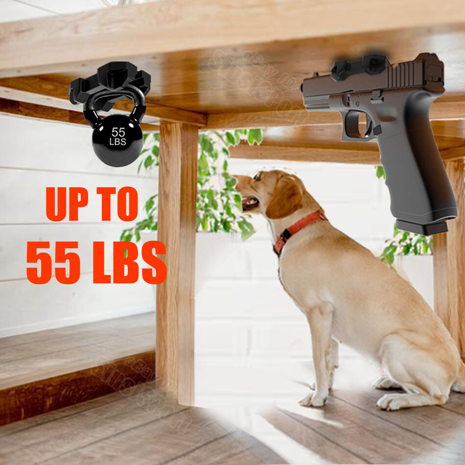 2Pcs Gun Magnetic Mount Holder 55lbs Magnet Holster Concealed in Car Wall Desk