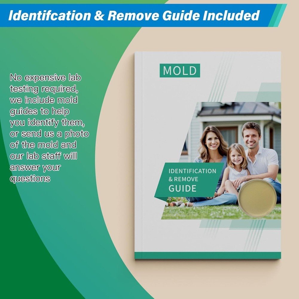 Indoor Mold Test Kit - 12 Tests for Air, HVAC, & Surfaces with Complete Guide