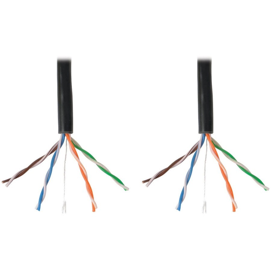 Tripp Lite Cat5e 350MHz Solid Core UTP Bulk Cable Black 1000ft TAA