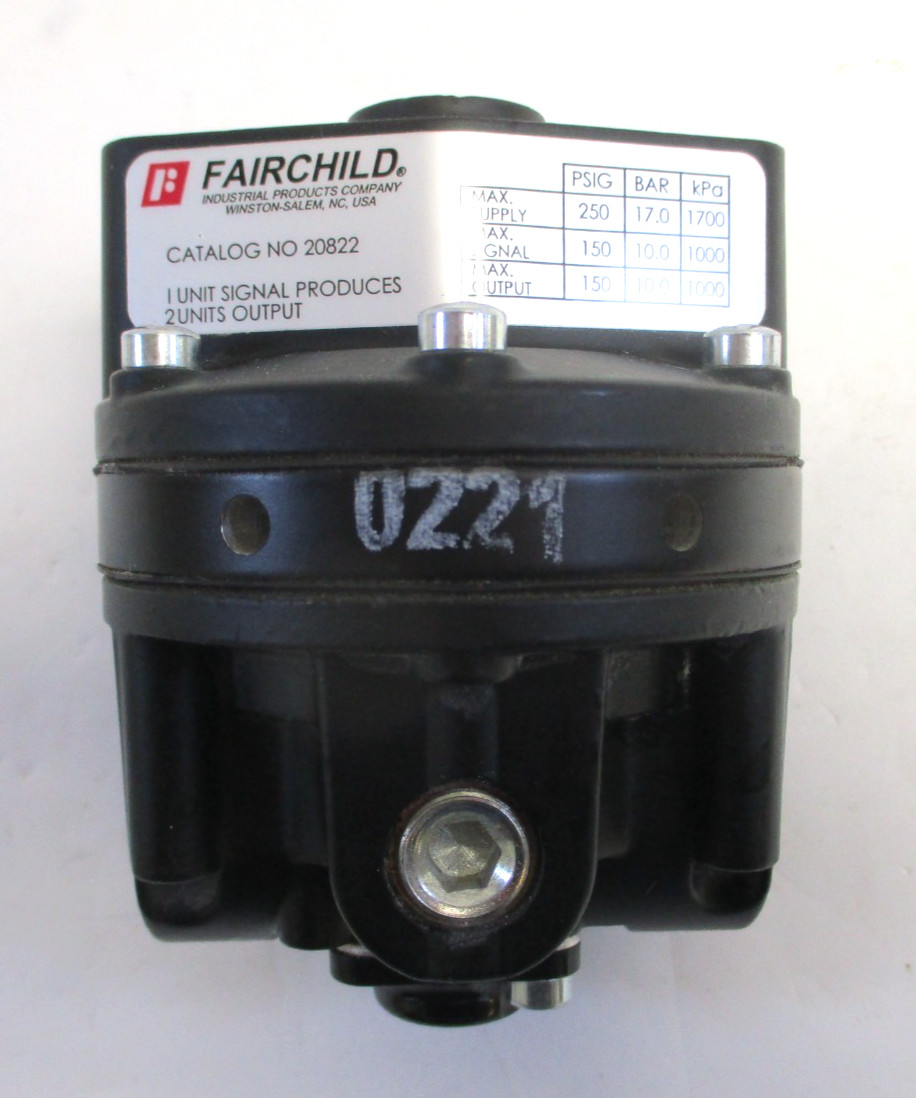 FAIRCHILD , 20822 , PNEUMATIC PRECISION VLOUME BOOSTER, 1/4" FNPT , SURPLUS
