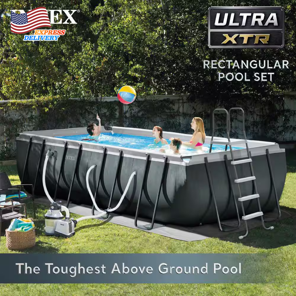 Ultra XTR 18 Ft. X 9 Ft. Rectangular 52" Deep Hard Sided above Ground Pool Set