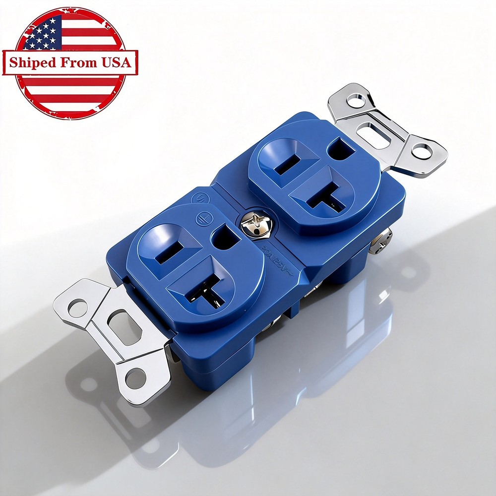 4-Layer Plated Pure Copper US Power Receptacles Wall Duplex Socket Outlet
